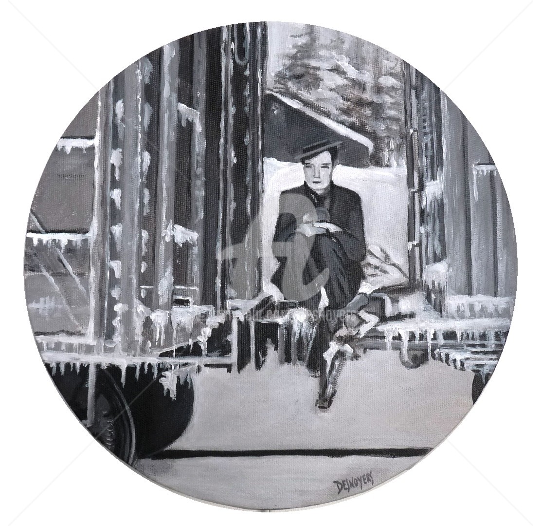 Desnoyers - Buster Keaton sur un train